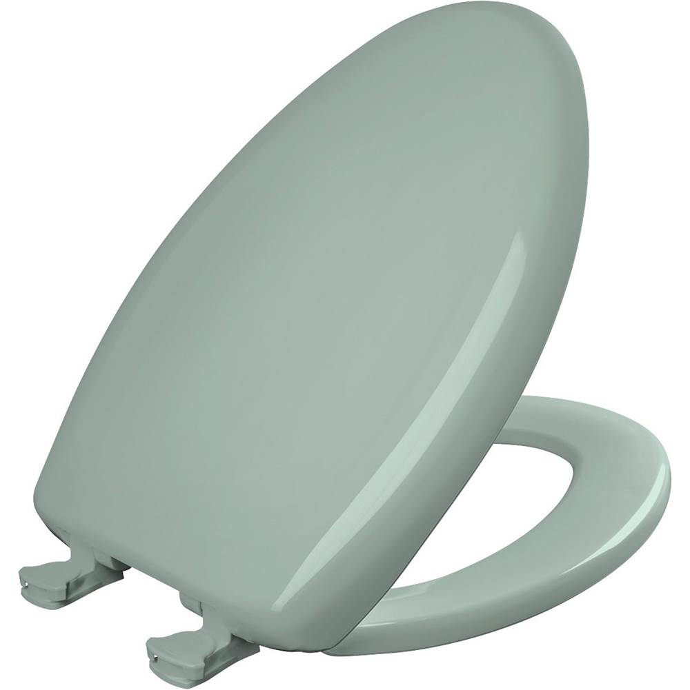 Bemis Elongated Plastic Toilet Seat with WhisperClose with EasyClean & Change Hinge and STA-TITE in Seafoam