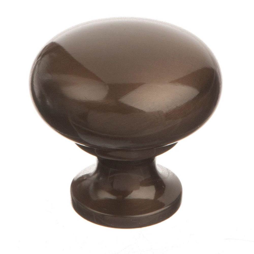 Colonial Bronze Cabinet Knob Hand Finished in Satin Chrome