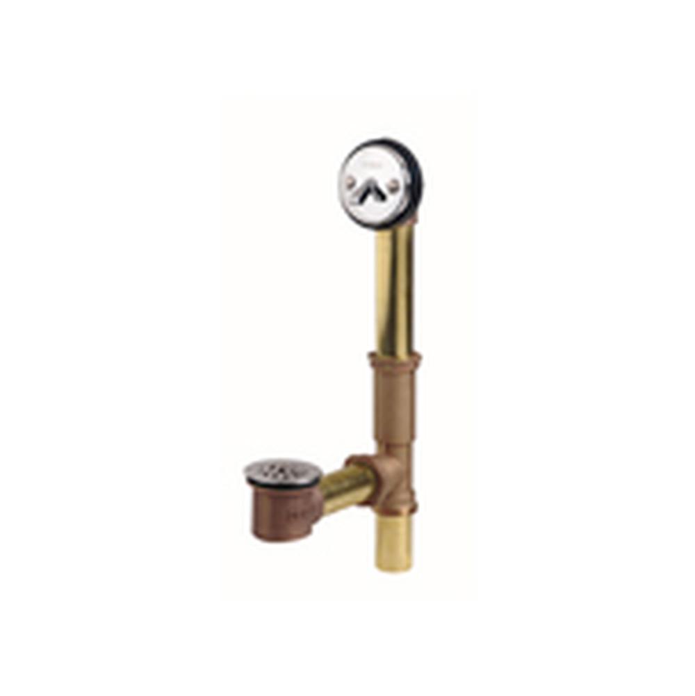 Gerber Plumbing Gerber Classics Trip Lever 20 Gauge Drain for Standard Tub with Brass Nuts Chrome
