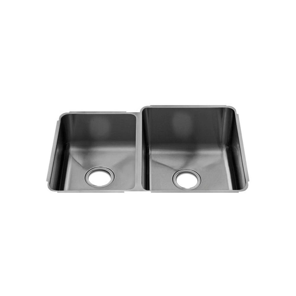 Home Refinements by Julien Classic Sink Undermount, Double L12X16X8 R15X18X10