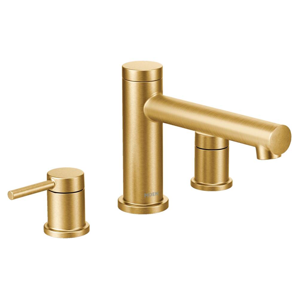 Moen Align 2-Handle Deck Mount Roman Tub Faucet Trim Kit in Brushed Gold (Valve Sold Separately)