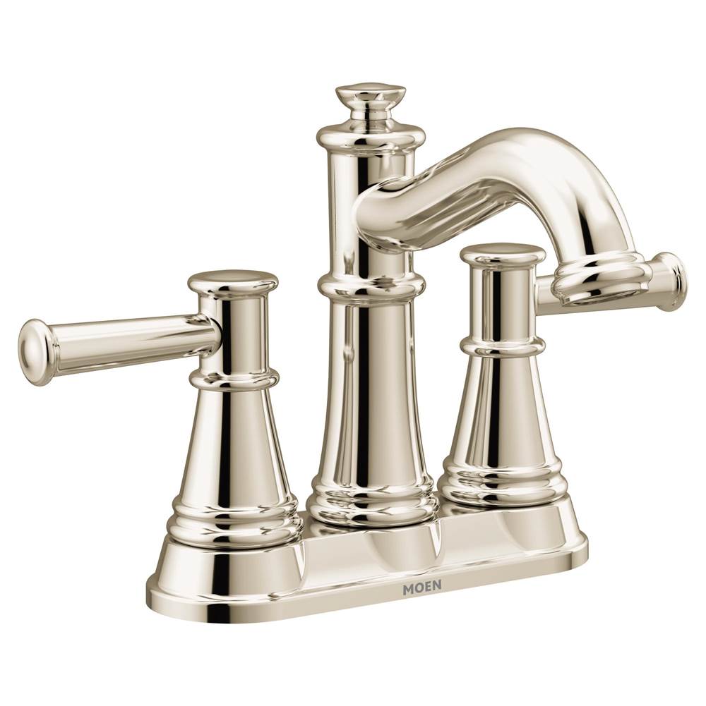Moen Belfield Two-Handle Centerset Bathroom Faucet, Polished Nickel