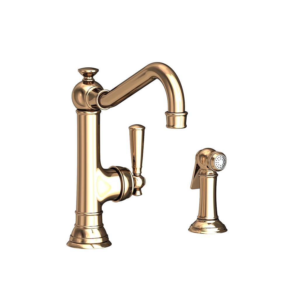 Newport Brass Jacobean Single Handle Kitchen Faucet with Side Spray