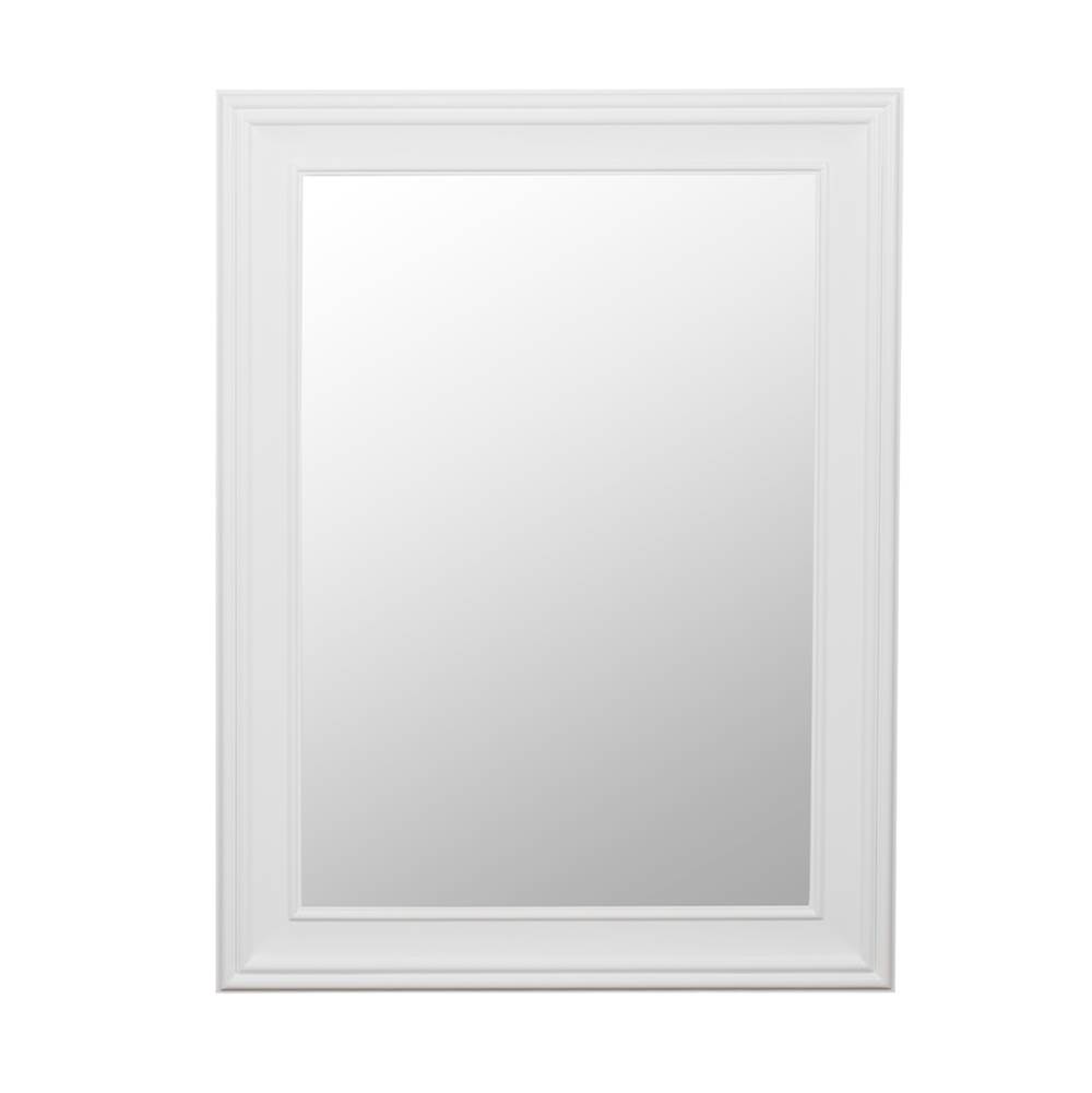 Ronbow 24'' William Traditional Solid Wood Framed Bathroom Mirror in White