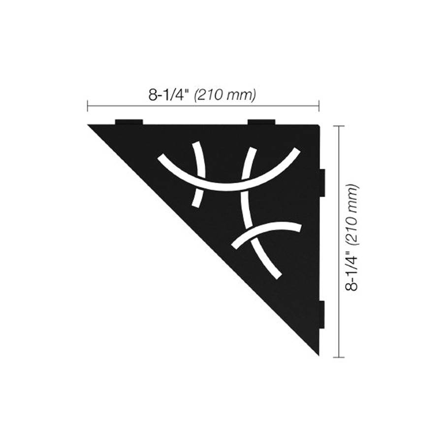 Schluter Shelf Triangular Corner Curve Matte Black