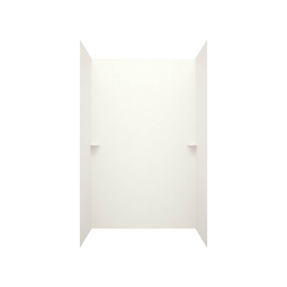 Swan SK-484896 48 x 48 x 96 Swanstone® Smooth Glue up Shower Wall Kit in Bisque