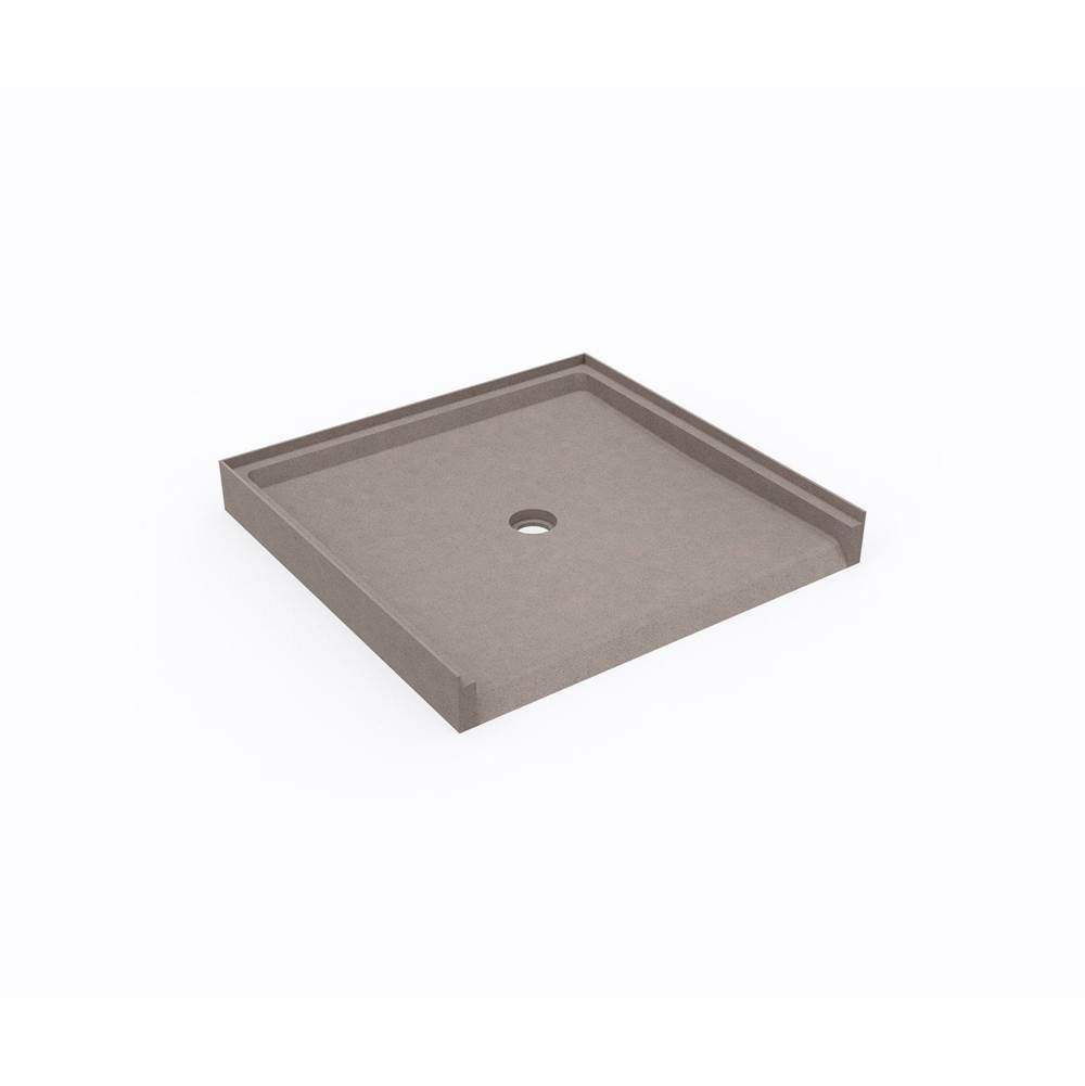 Swan STS-3738 37 x 38 Swanstone® Alcove Shower Pan with Center Drain Clay