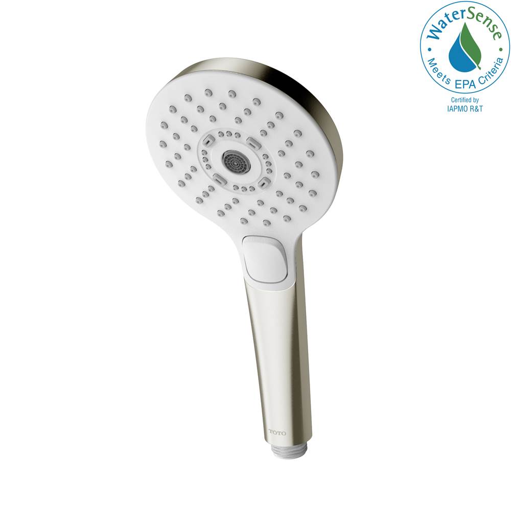 TOTO Toto® G Series 1.75 Gpm Multifunction 4 Inch Round Handshower With Active Wave, Comfort Wave, And Warm Spa, Brushed Nickel