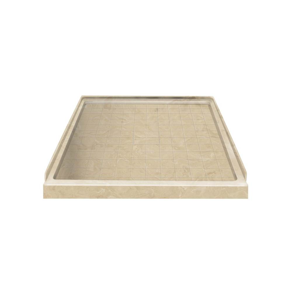 Transolid 36'' x 36'' Solid Surface Shower Base in Almond Sky