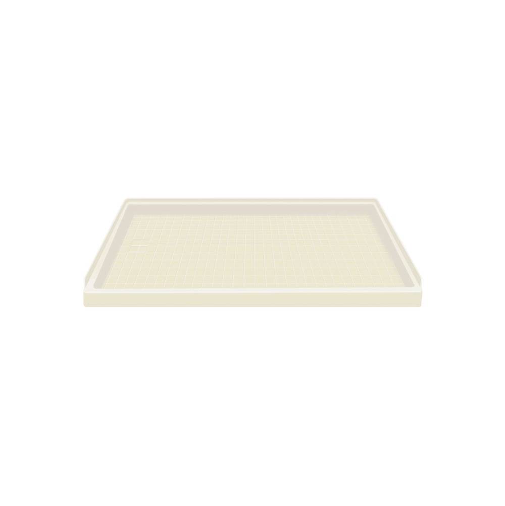 Transolid 60'' x 32'' Solid Surface Left-Hand Shower Base in Biscuit