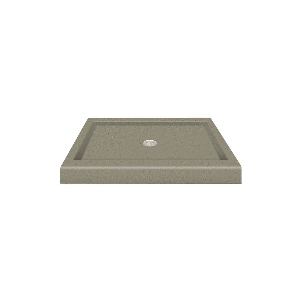 Transolid 36'' x 36'' Decor Solid Surface Shower Base in Peppered Sage