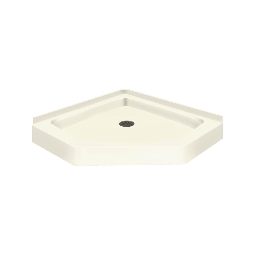 Transolid 42'' x 42'' Decor Solid Surface Shower Base in Biscuit