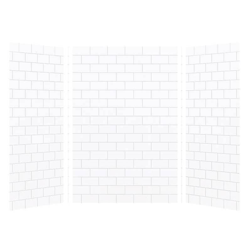 Transolid SaraMar 36-In X 48-In X 72-In Glue to Wall 3-Piece Shower Wall Kit