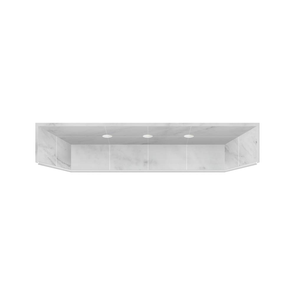 Transolid 63.5'' x 37.75'' Solid Surface ADA Shower Dome in White Carrara