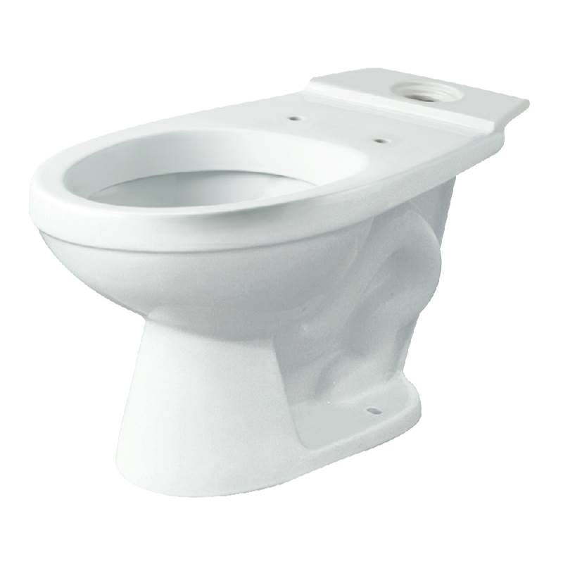 Transolid Madison Elongated Vitreous China Toilet Bowl Only in White