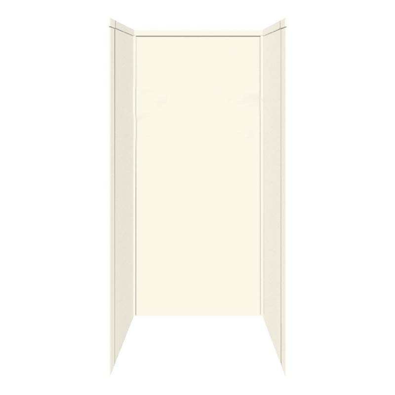Transolid 36'' x 36'' x 72'' Decor Shower Wall Surround in Biscuit