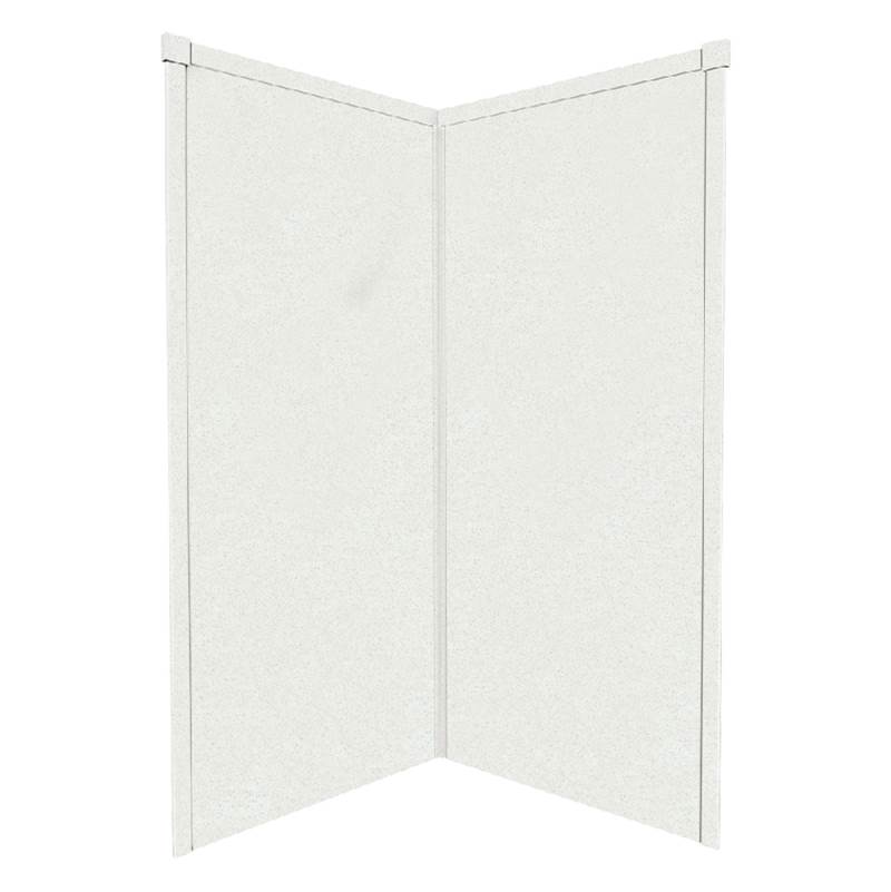 Transolid 36'' x 36'' x 72'' Decor Corner Shower Wall Kit in Matrix White