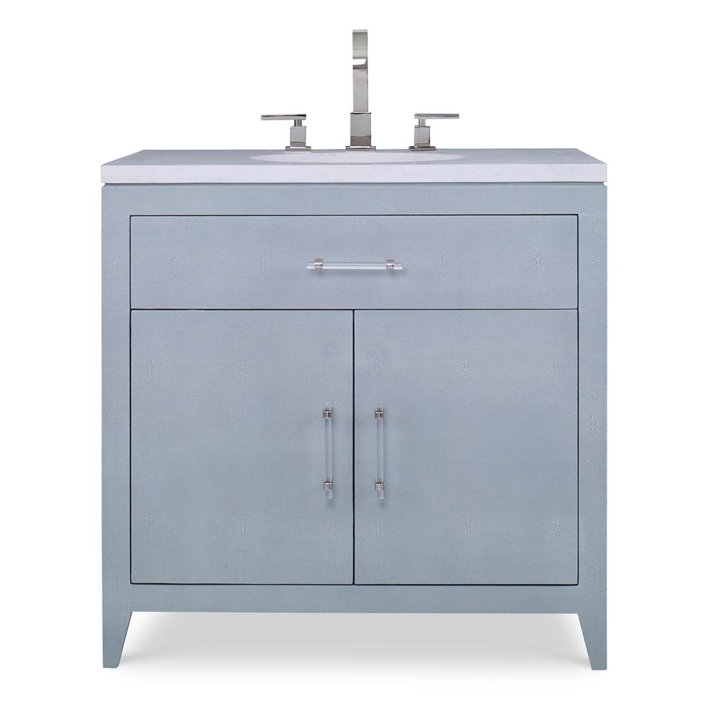 Ambella Home Collection Shagreen Sink Chest - Polar Blue