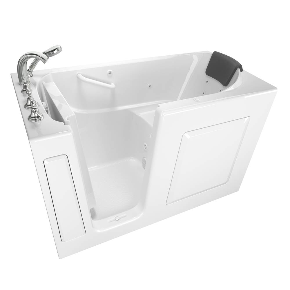 American Standard Gelcoat Premium Series 30 x 60 -Inch Walk-in Tub With Whirlpool System - Left-Hand Drain With Faucet