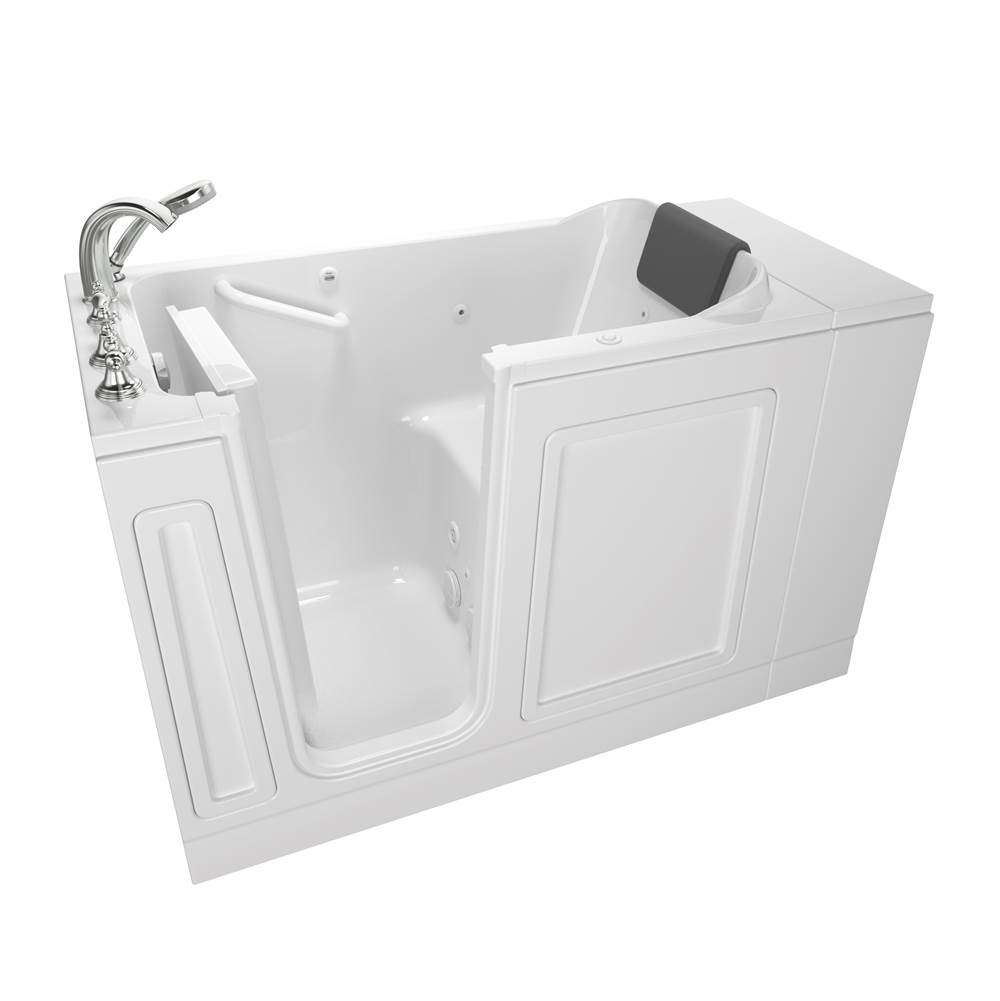 American Standard Acrylic Luxury Series 28 x 48-Inch Walk-in Tub With Whirlpool System - Left-Hand Drain With Faucet
