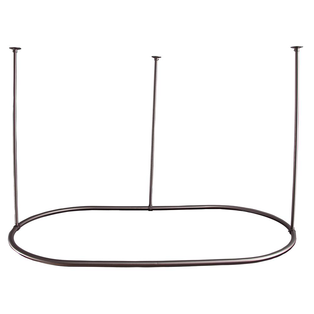 Barclay 48'' Oval Shower CurtainRing-Brushed Nickel