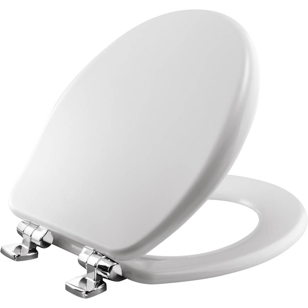 Bemis Bemis Alesio™ Round High Density™ Enameled Wood Toilet Seat in White with STA-TITE® Seat Fastening System™