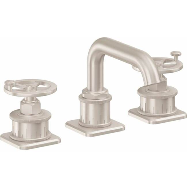 California Faucets Widespread Low Spout - Wheel Handle with ZeroDrain