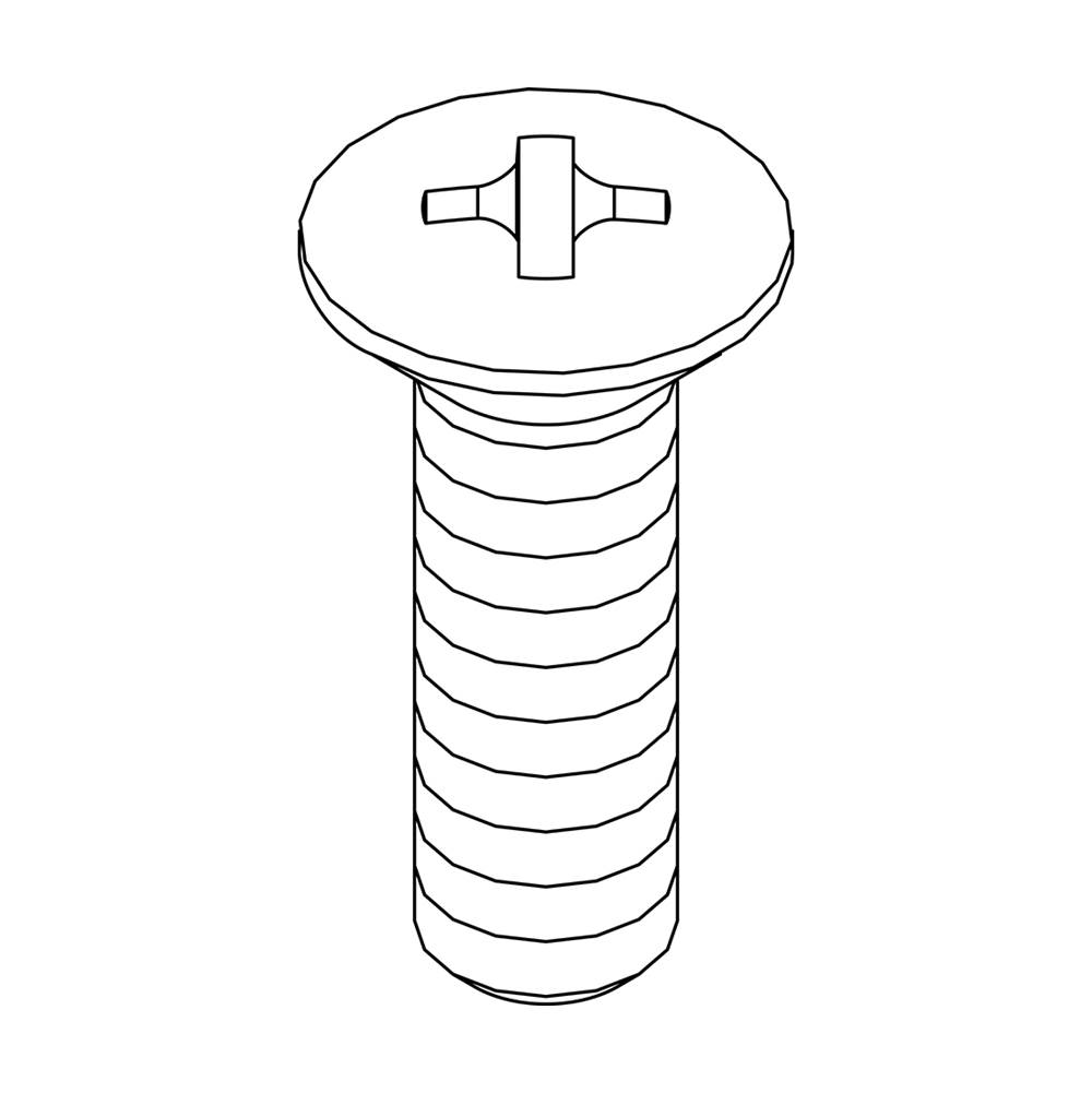 Central Brass Oval Head Handle Screw Phillips-25/Pk
