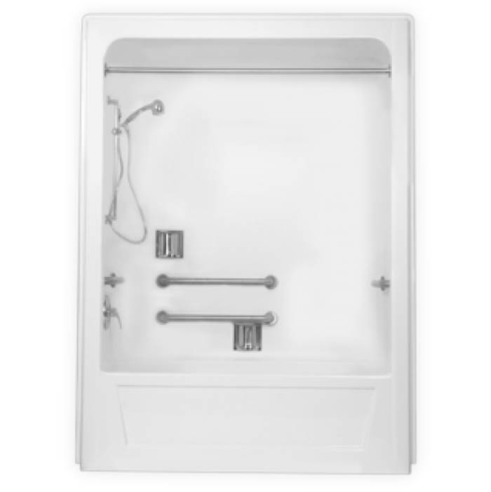 Clarion Bathware 60'' Acrylic Tub-Shower W/ 18'' Apron - Left Or Right Hand Drain