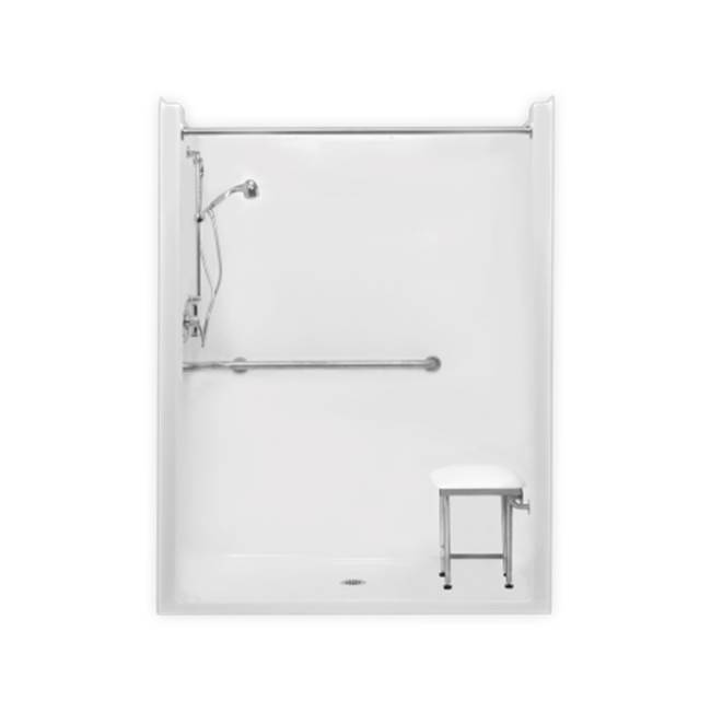 Clarion Bathware 60'' Barrier-Free Shower W/ 2'' Threshold