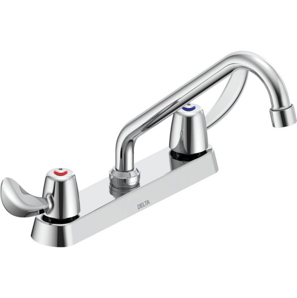 Delta Commercial Commercial 26C3: 8'' Deck Mount Two Handle Faucet