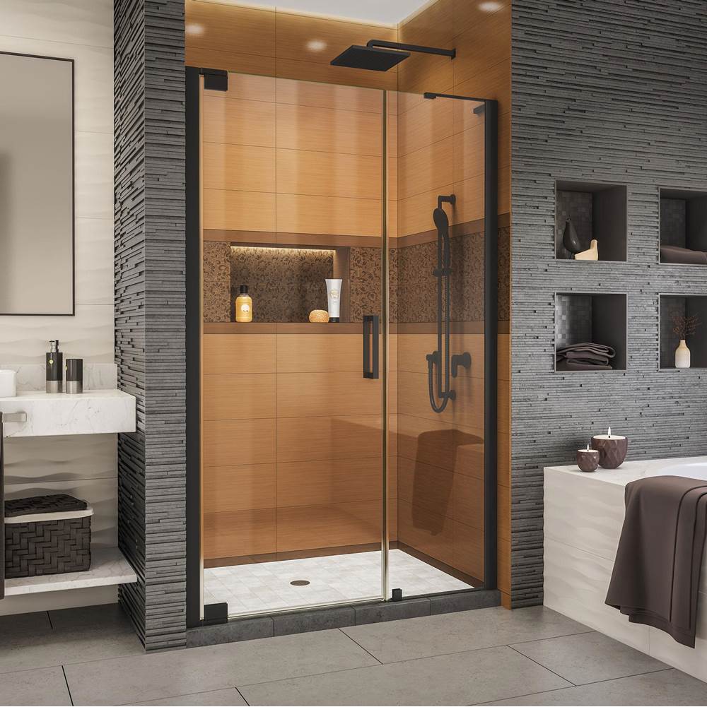 Dreamline Showers DreamLine Elegance-LS 48 1/4 - 50 1/4 in. W x 72 in. H Frameless Pivot Shower Door in Satin Black