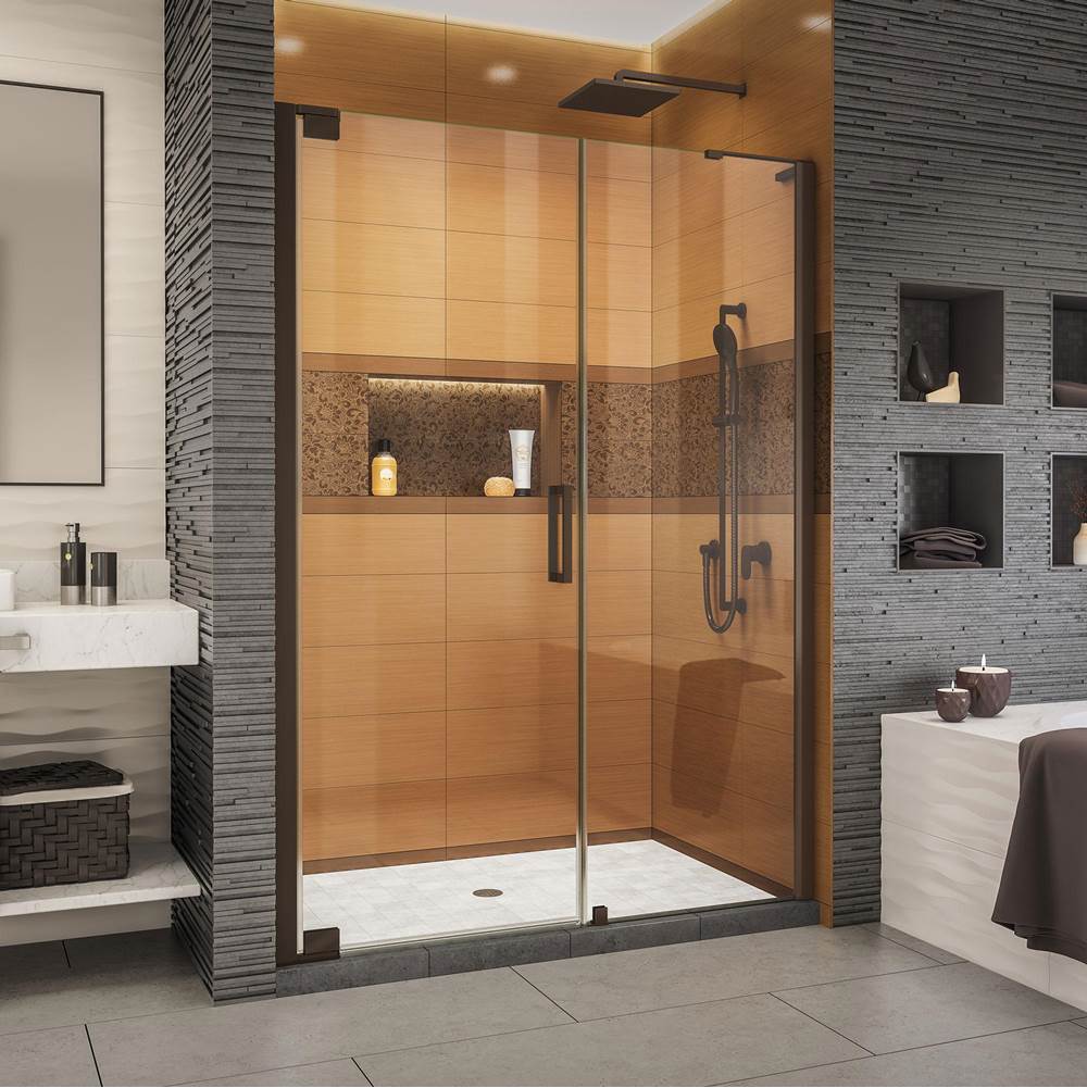 Dreamline Showers DreamLine Elegance-LS 49 - 51 in. W x 72 in. H Frameless Pivot Shower Door in Oil Rubbed Bronze
