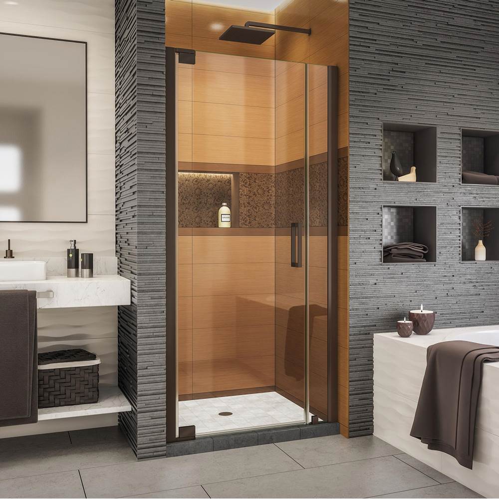Dreamline Showers DreamLine Elegance-LS 31 - 33 in. W x 72 in. H Frameless Pivot Shower Door in Oil Rubbed Bronze