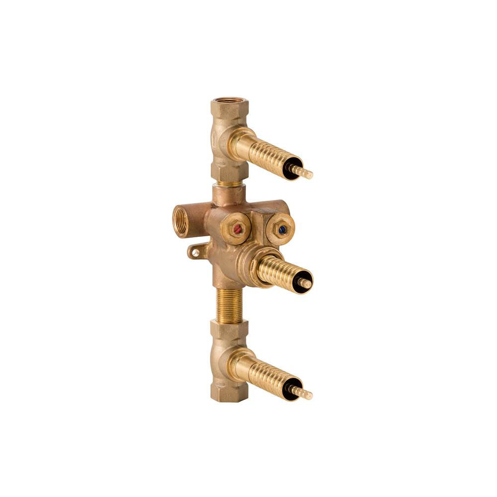 DXV 3-Handle Thermostatic Rough Valve with 2 Volume Controls