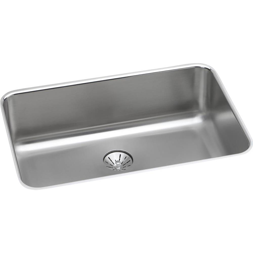 Elkay Lustertone Classic Stainless Steel 26-1/2'' x 18-1/2'' x 8'', Single Bowl Undermount Sink with Perfect Drain