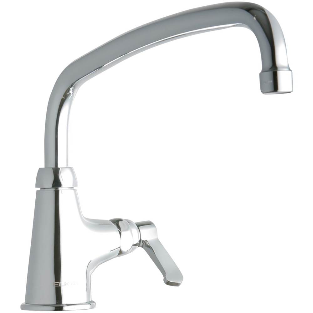Elkay Single Hole with Single Control Faucet with 12'' Arc Tube Spout 2'' Lever Handle Chrome