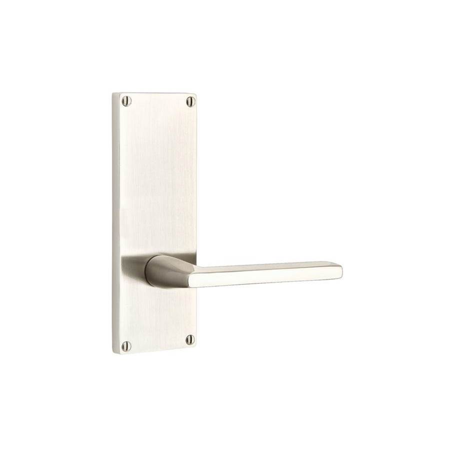Emtek Dummy Pair, Sideplate Locksets Modern Non-Keyed 7'', Turino Lever, US15