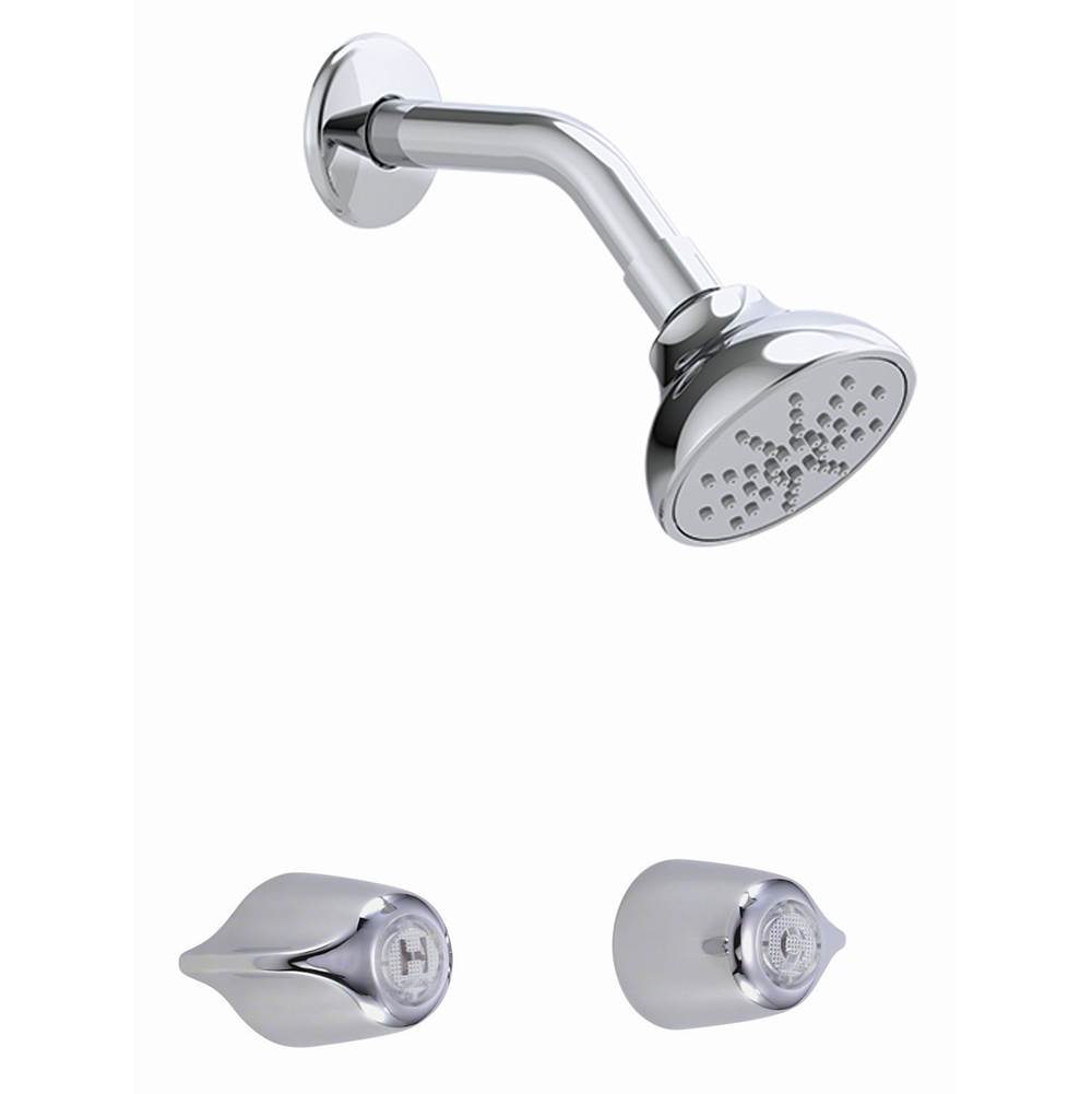 Gerber Plumbing Gerber Classics Two Handle Threaded Escutcheon Shower Only Fitting with IPS/Sweat Connections 1.75gpm Chrome