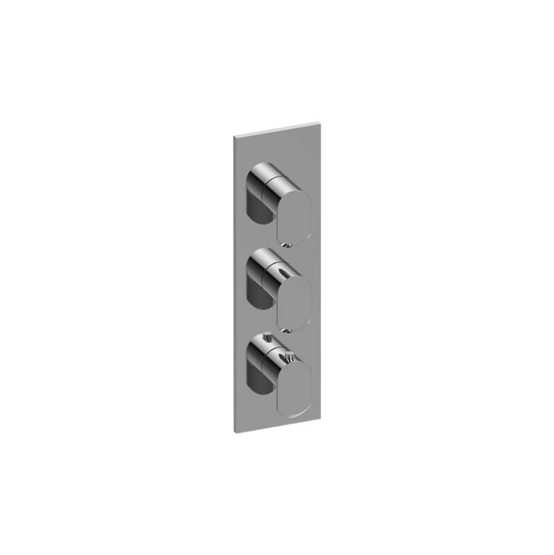Graff M-Series Square 3-Hole Trim Plate with Phase Handles (Vertical Installation)