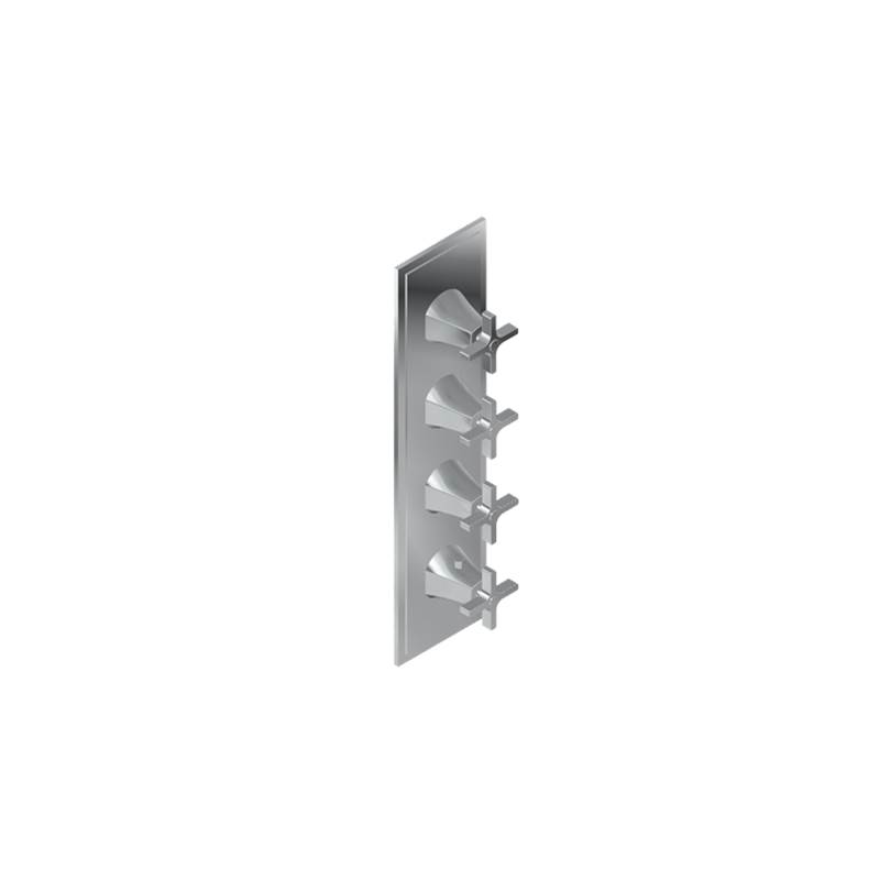 Graff M-Series Finezza DUE 4-Hole Trim Plate w/Cross Handles (Vertical Installation)