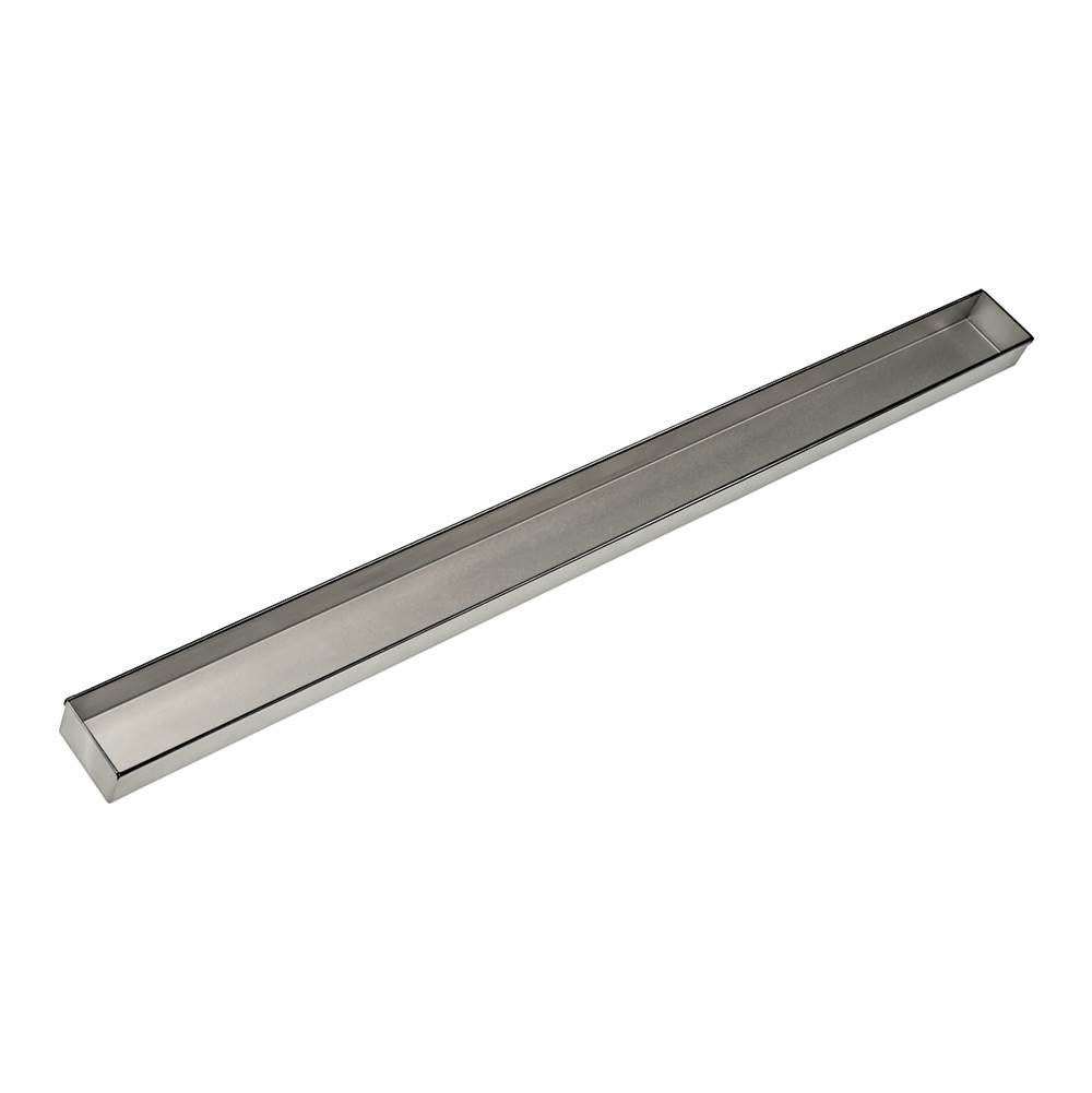 Infinity Drain 88'' Stainless Steel Closed Ended Channel for 96'' S-TIFAS 65/99 Series in Polished Stainless