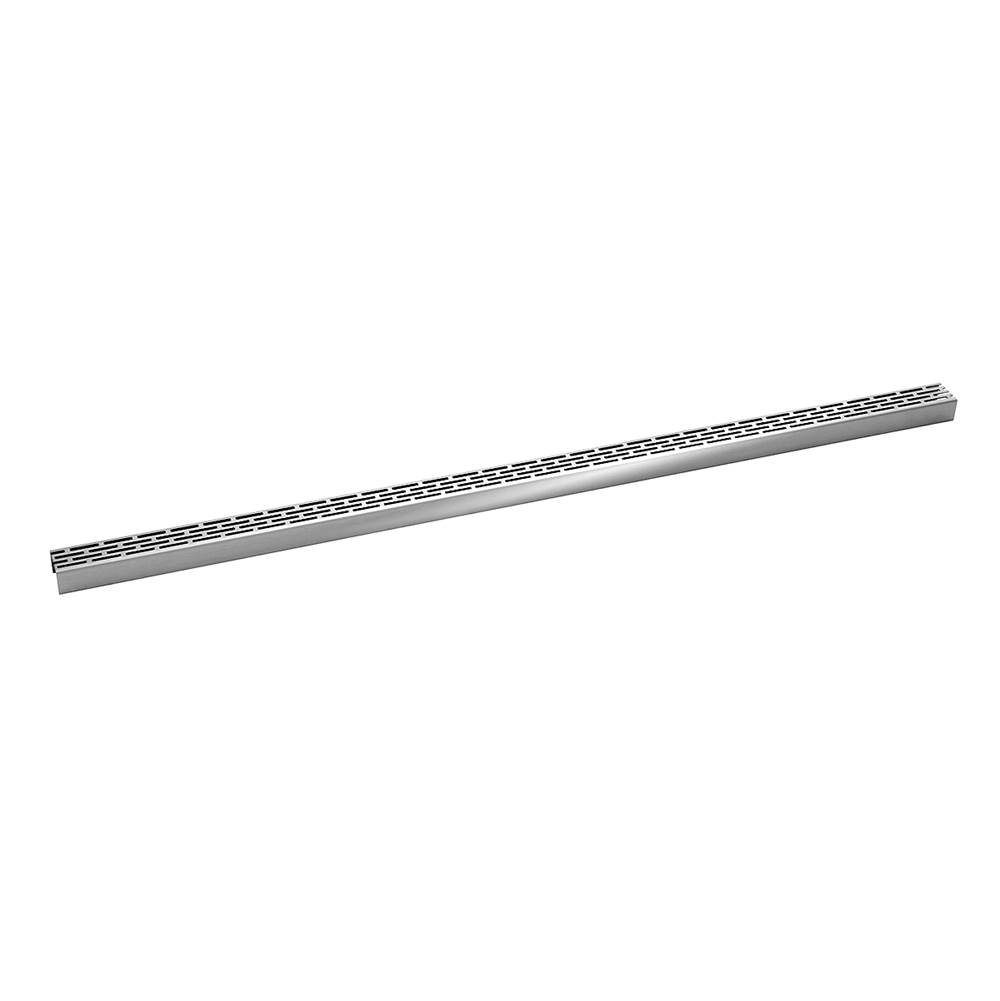 Infinity Drain 72'' Perforated Offset Slot Pattern Grate for S-LT 38 in Polished Stainless