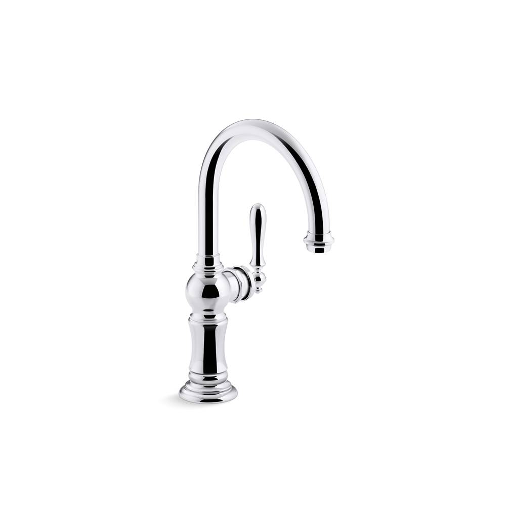 Kohler Artifacts® single-handle bar sink faucet with 13-1/16'' swing spout, Arc spout design