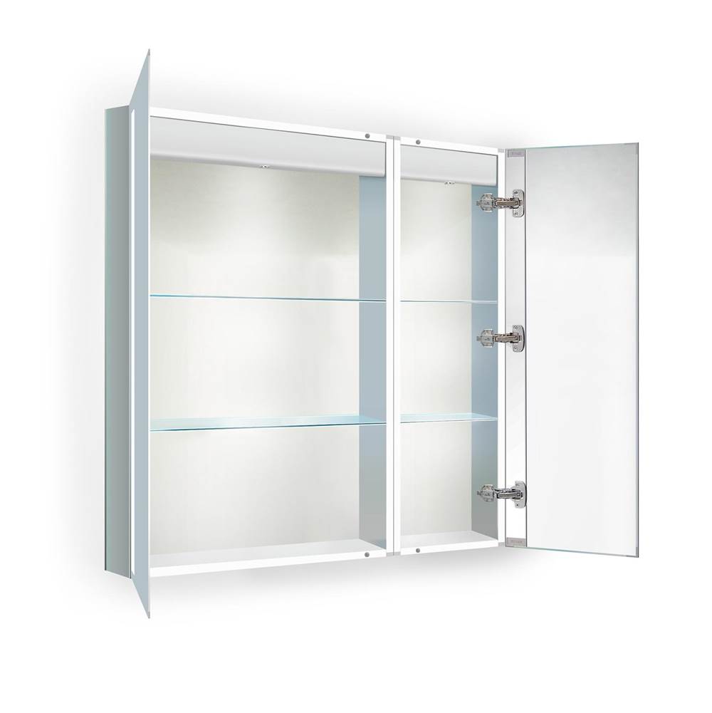 Krugg 30'' x 30'' LED Medicine Cabinet With DeFog, Dimmer, 30''x30'',