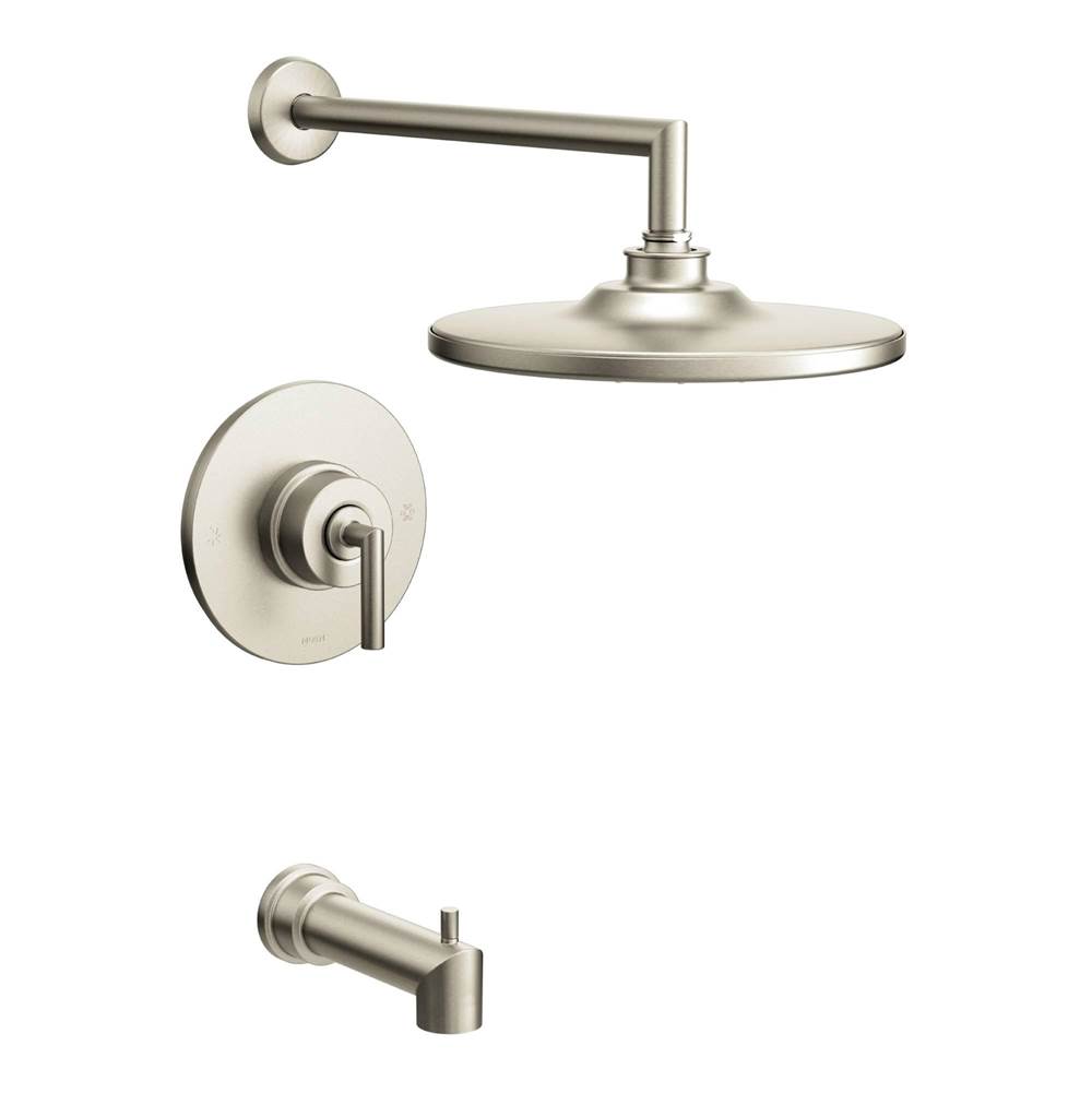 Moen Arris Posi-Temp Eco-Performance Single-Handle 1-Spray Tub and Shower Faucet in Brushed Nickel (Valve Sold Separately)