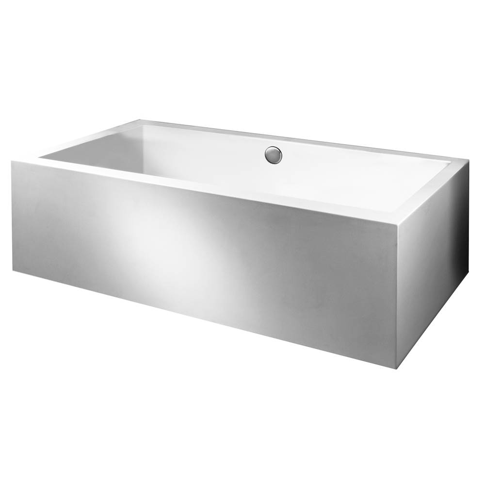 MTI Baths Andrea 13A Acrylic Cxl Sculpted 1 Side Air Bath - White (65.75X41.875)