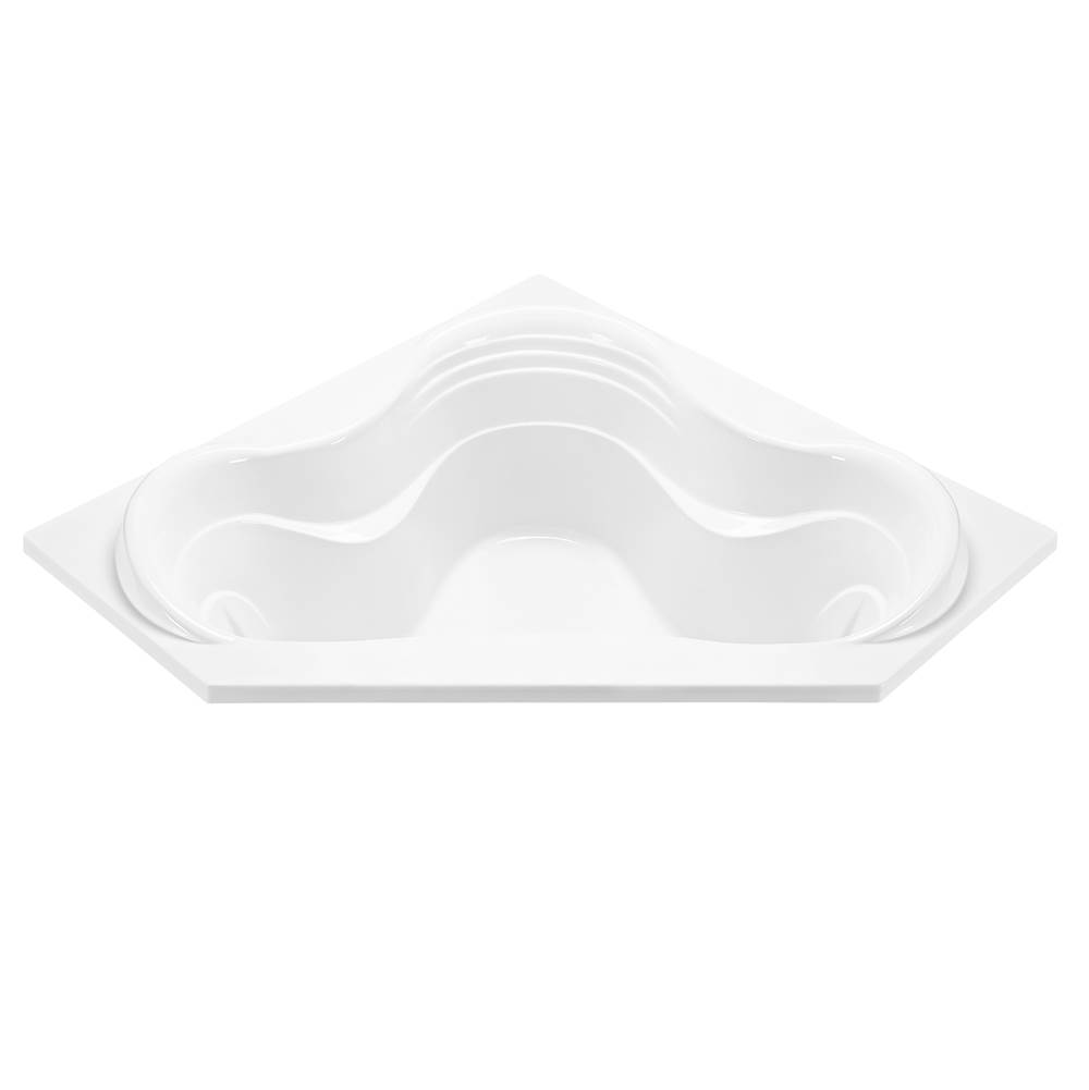 MTI Baths Cayman 4 Acrylic Cxl Drop In Corner Air Bath/Ultra Whirlpool- White (59.875X59.875)