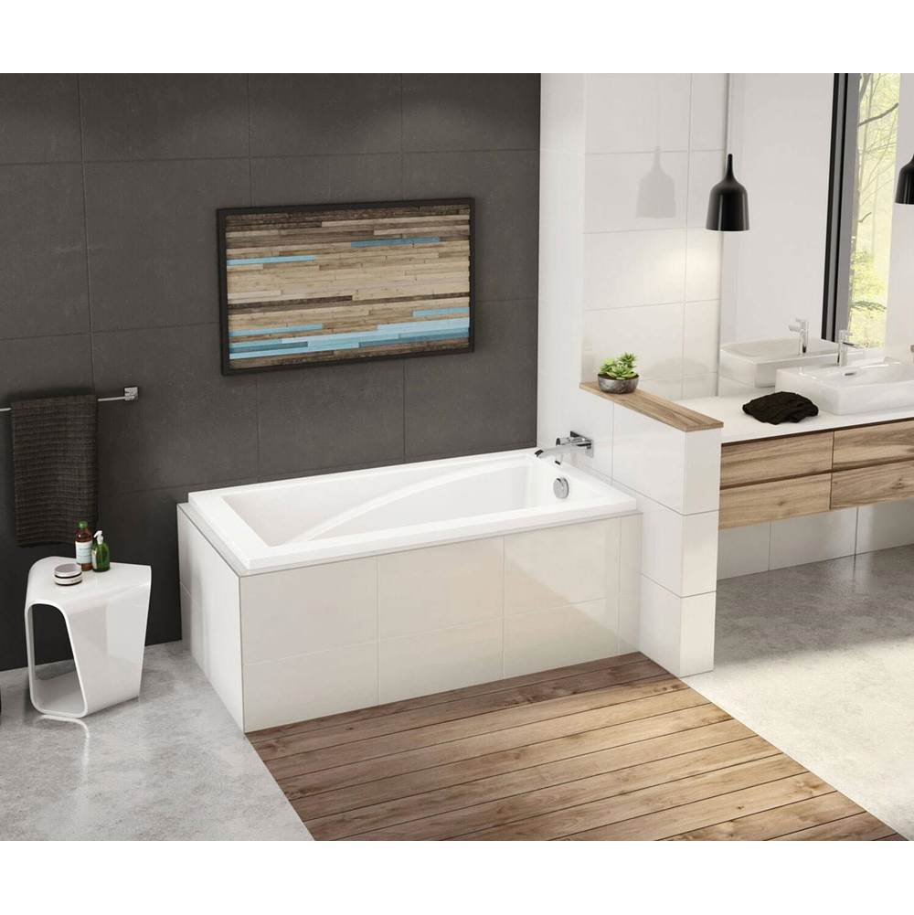 Maax ModulR 6032 IF (With Armrests) Acrylic Corner Right Left-Hand Drain Bathtub in White