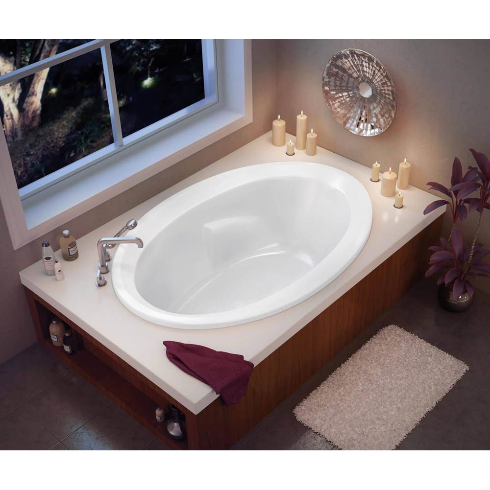 Maax Twilight 60 x 42 Acrylic Drop-in End Drain Aeroeffect Bathtub in White
